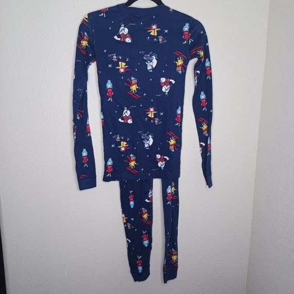 Hanna Andersson Long John Organic Cotton Pajamas Skiing Bears size 90 (US 3) - Picture 4 of 9